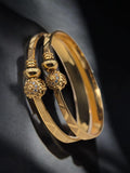 Women 2 Pcs Bangals Gold Plated Italian BG-020