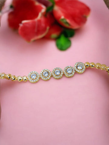 1 Pcs Gold Plated Zircon Braclet